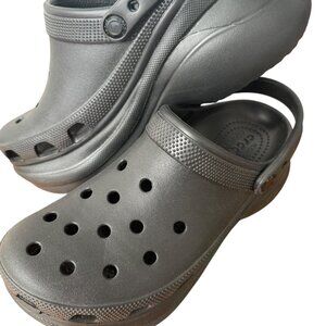 NWOT CROCS Classic Black Platform Clog Unisex-Adult Women's size 10 Men's 8